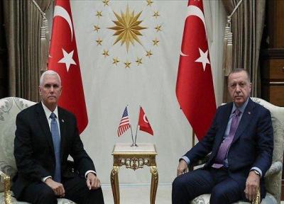 دیدار معاون ترامپ و اردوغان ، هر دو اخمو (